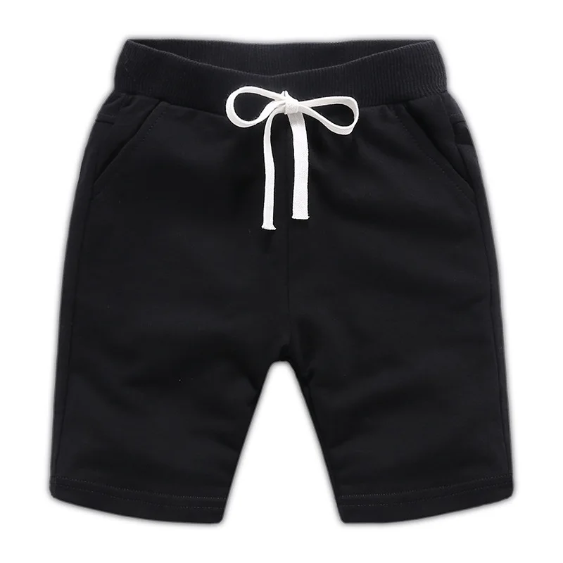Children's Cotton Solid Elastic Waist Beach Shorts For Boys 2-12Y boys shorts