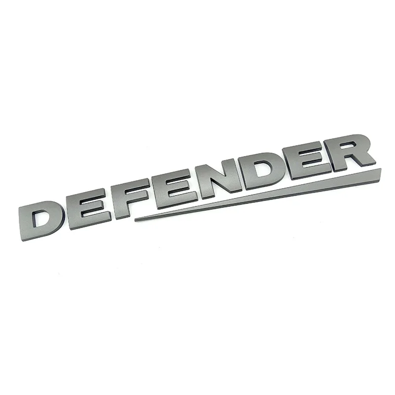 

Brunel Grey Silver Color 3D Defender Rear Car Logo Trunk Emblems