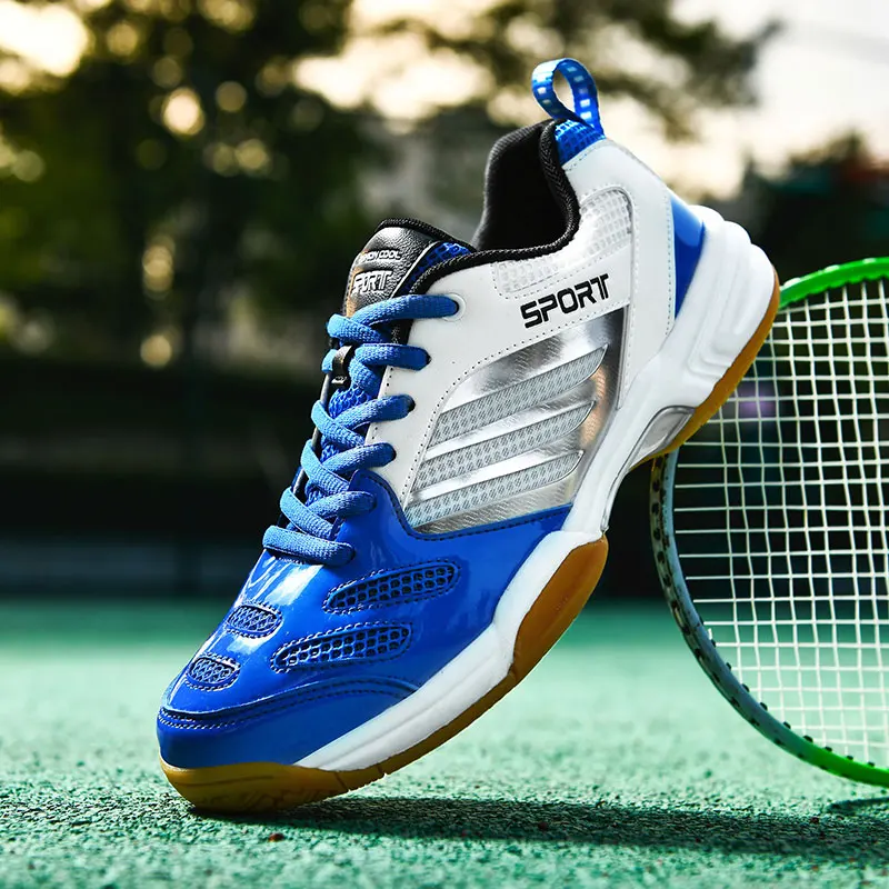 Badminton Shoes Badminton Volleyball Shoes Court Tennis Sneakers for Training Indoor Outdoor Professional Men Women Breathable Big Size