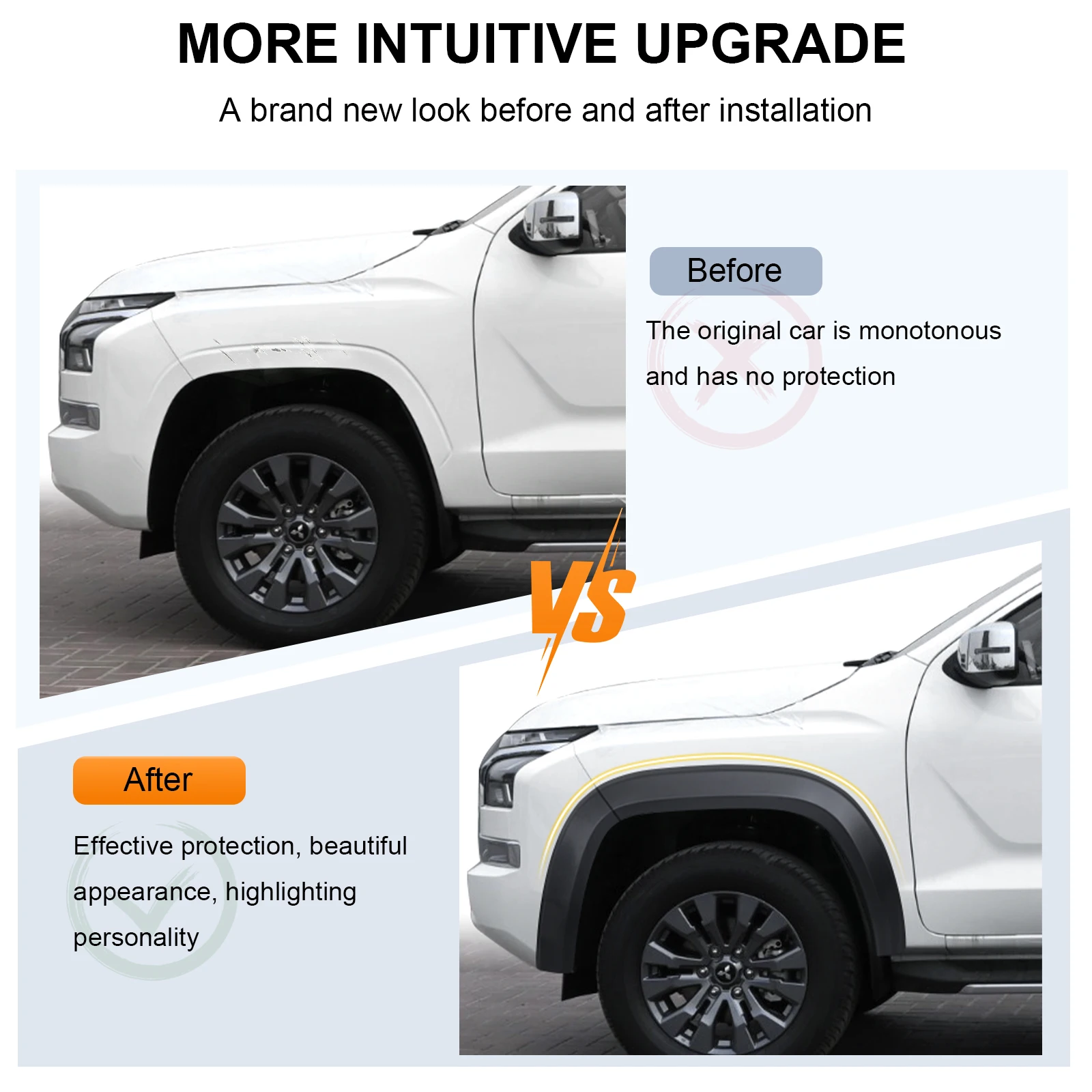 미쓰비시 트라이톤 L200 MV 2024 2025 2026 넥스트젠 더블캡 차량용 OEM 스타일 펜더 플레어 휠 아치 키트 머드가드 악세사리