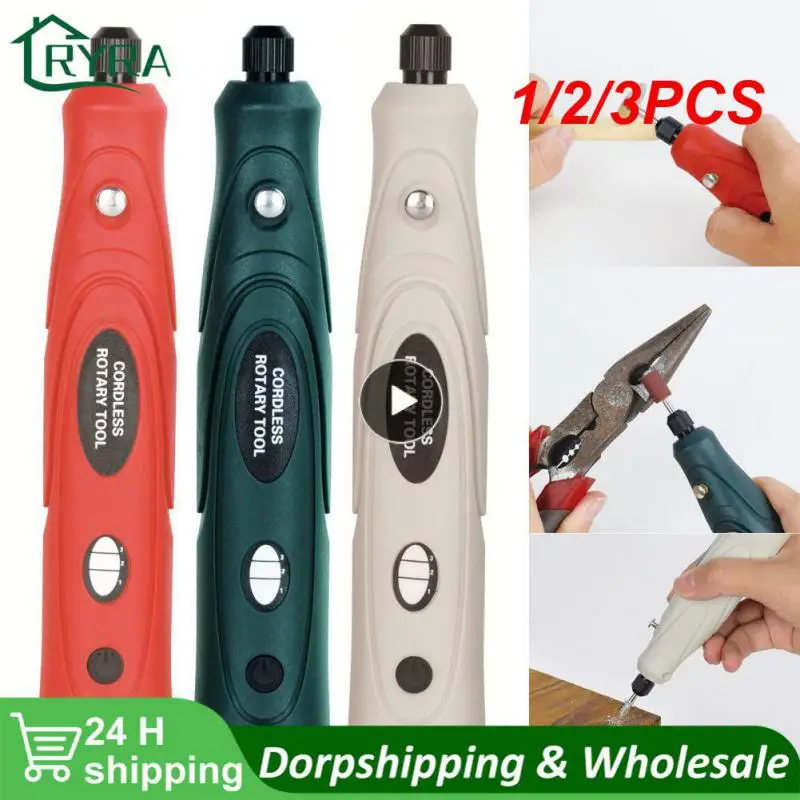 

1/2/3PCS 20W Cordless Electric Grinder Mini Engraver Drill Dremel Rotary Tool Speed Regulation Electric Woodworking Engraving