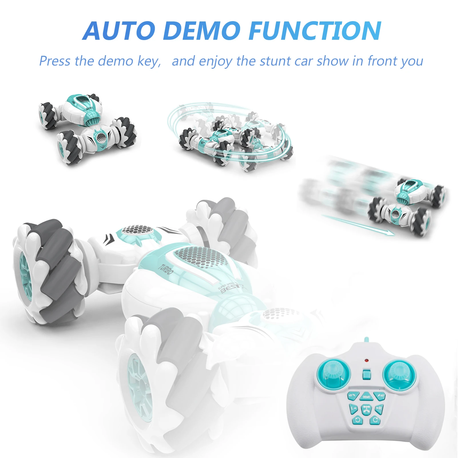 S-012 RC Stunt Car Remote Control Watch Gesture Sensor Deformable Electric Toy Cars All Terrain Speed 2.4GHz 4WD 360°Rotation 6