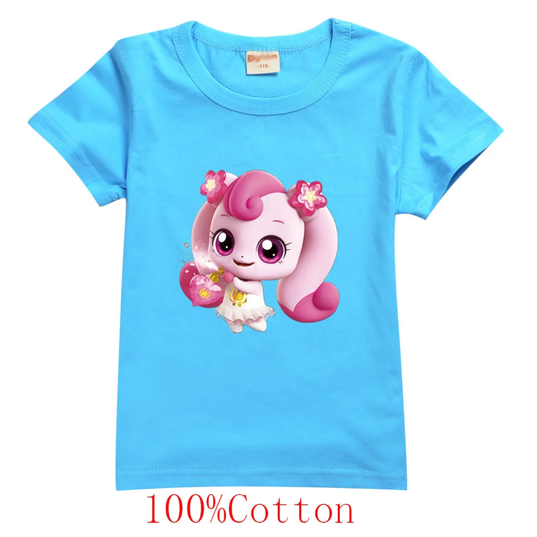 

2-16Years Catch Teenieping T Shirt 티니핑 Kids Princess Romy Jenny T-Shirt Kawaii Girls Clothes Children Short Sleeve Summer Tops