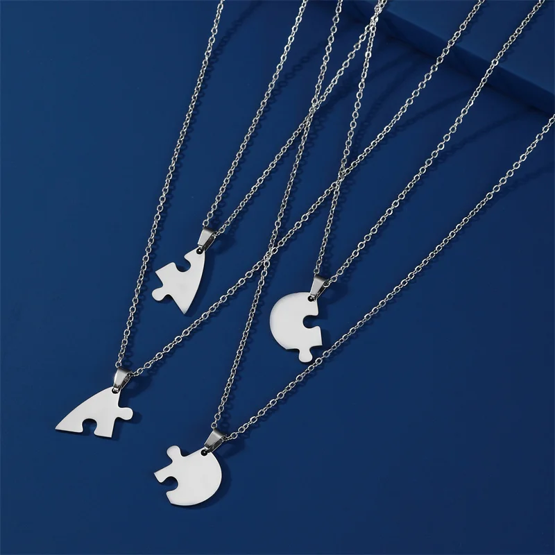 Herzförmige Anhänger-Halskette für Frauen und Mädchen, Edelstahl-Halsketten, Kette für Liebende, Freundschaft, personalisierte Familien-Geschenke, beste Geschenke – Detail 28