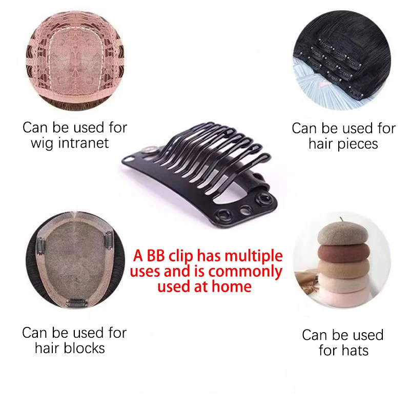 2/10/20Pcs Hair Extension Snap Clips Metal BB Black U-Shape Nine teeth BB clip Hair Snap Clips For Wig Weft Barrette Salon Grip hair extension clips hair clips wig clips