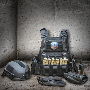 MGFLASHFORCE Military Tactical Vest Quick Release Molle Plate Carrier Airsoft Swat Police Hunting Combat Vest for Men 6