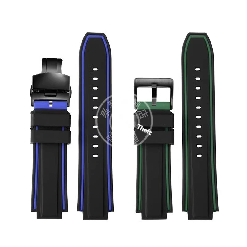 Waterproof Silicone Watch Strap - Modified Convex Design 24mm x 14mm