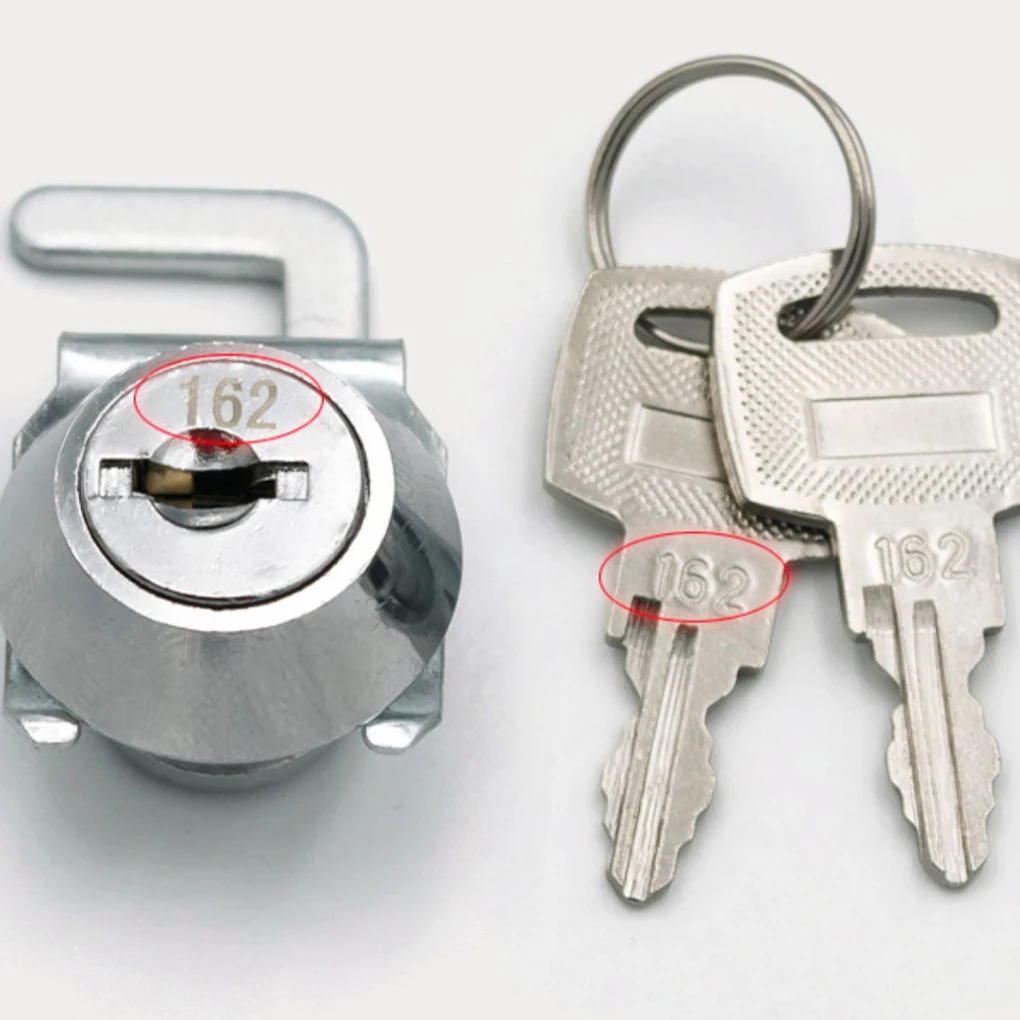 Silver Rust-Resistant Mini Cam Lock With Quick Clip For Cash Box Easy Replacement Easy-to-install cabinet door lock,drawer lock