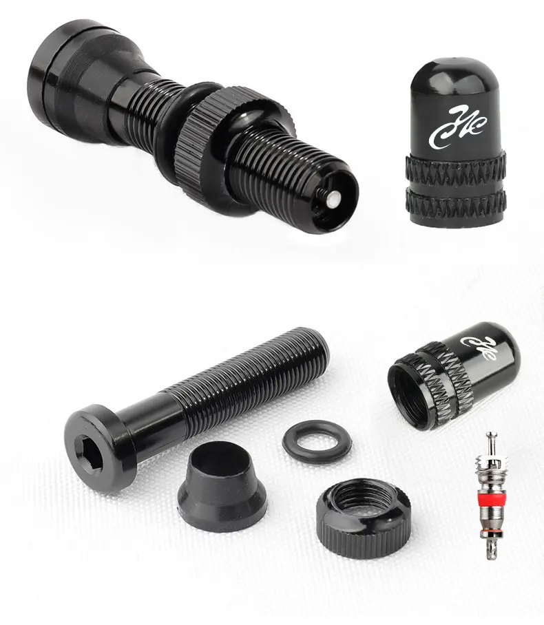 Deemount 2 Stück Schrader A/V-Ventile 40/60 mm CNC-gefräst eloxiert für MTB-Rennrad-Schlauchlose Felgen – Detail 4