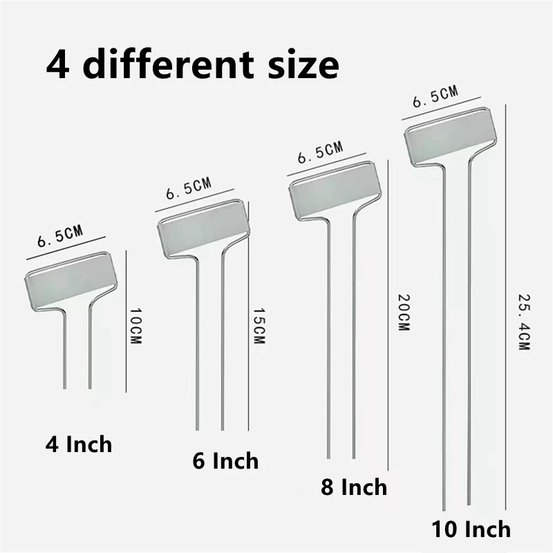 Description Picture 2 of item10PCS Metal Plant Labels Waterproof Seedling Tags Aluminum Tree ID Tags Stake For Garden Supplies Plant Tools