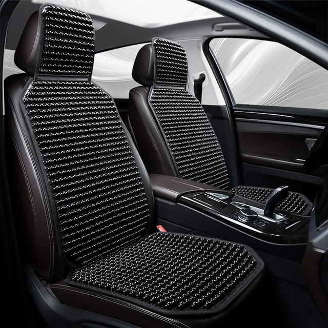 Cool Wooden Bead Car Seat Cushion Is Universal, Physical Cooling, Refreshing and Breathable, Non-Slip Base Cloth, Clothing Seat, 5 Colors Are Available 2