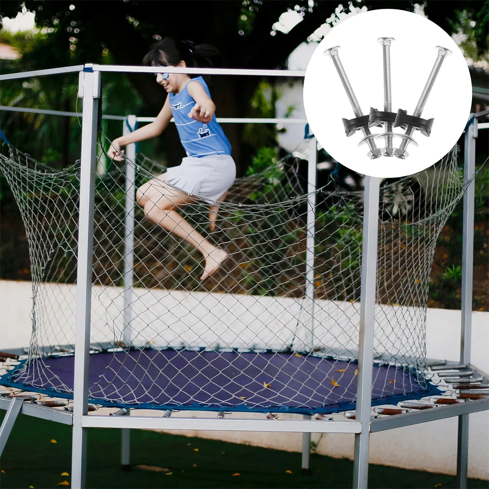 

8 Sets Trampoline Screw Galvanized Steel Screws Metal Supplies Lag Fixing for Anti Falling Tools Prevention Fixation Stability