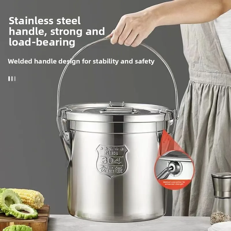 Thiened 304 Stainl Steel Sed Food very Buet with Bule Takeaway Rice Buet Soup Buet Oil Buet Sed Buet