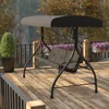 Tellis Outdoor Steel Converting Patio Swing Canopy Hammock with Cushions / Outdoor Swing Bed 2