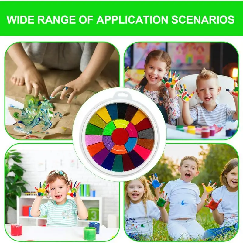 Kids Washable Finger Paint Finger Paint Tool Kit Portable Washable Kids Educational Tool Kit for Children Drawing tool