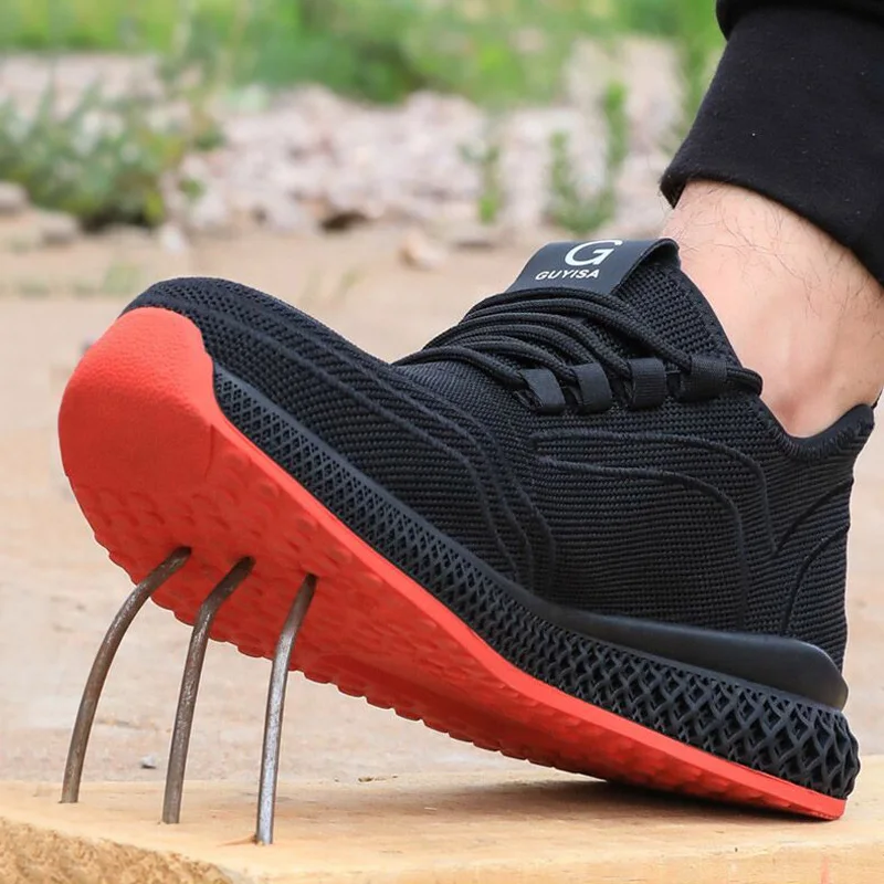Men's Safety Shoes With Metal Toe Breathable Sneakers Work Boots safety shoes men shoes