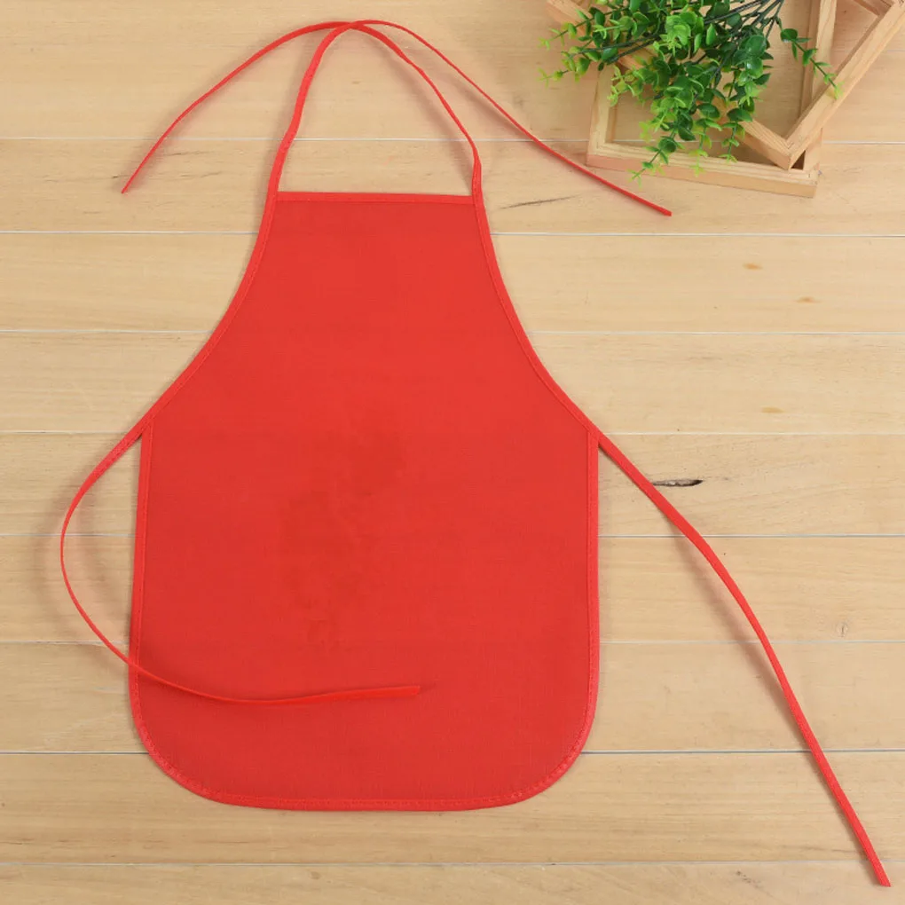 12Pcs Kids Colorful Children Aprons Non-Woven Fabric Art Waterproof Apron Bib Baby Work Kindergarten School Activities 3