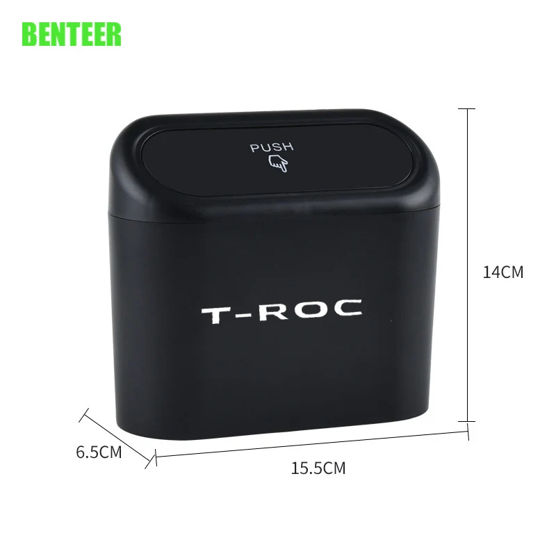 Plastic Car Storage Box Trash Can Volkswagen TROC T-ROC Auto Accessories