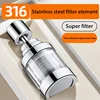 Kitchen Faucet Spray Head Filter Stainless steel filterBathroom Faucet Shower Filter Adjustable 360° Rotary Splashback Tap Nozzl 1