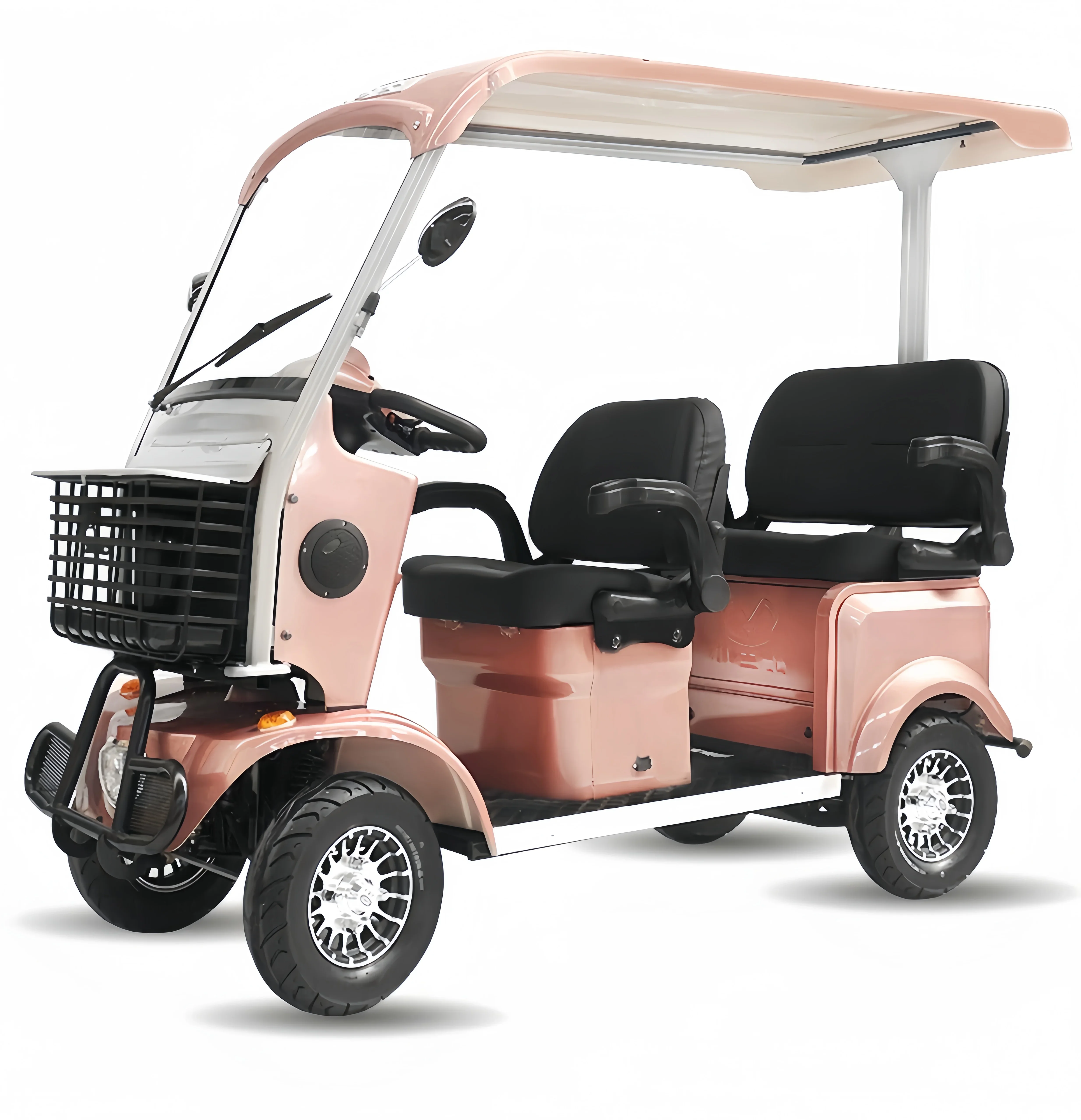 800W 4-wheel Electric Tricycles Adults Open Body Passenger Tricycle Electric Pedal Assist Commute Leisure Comfortable 4-wheel