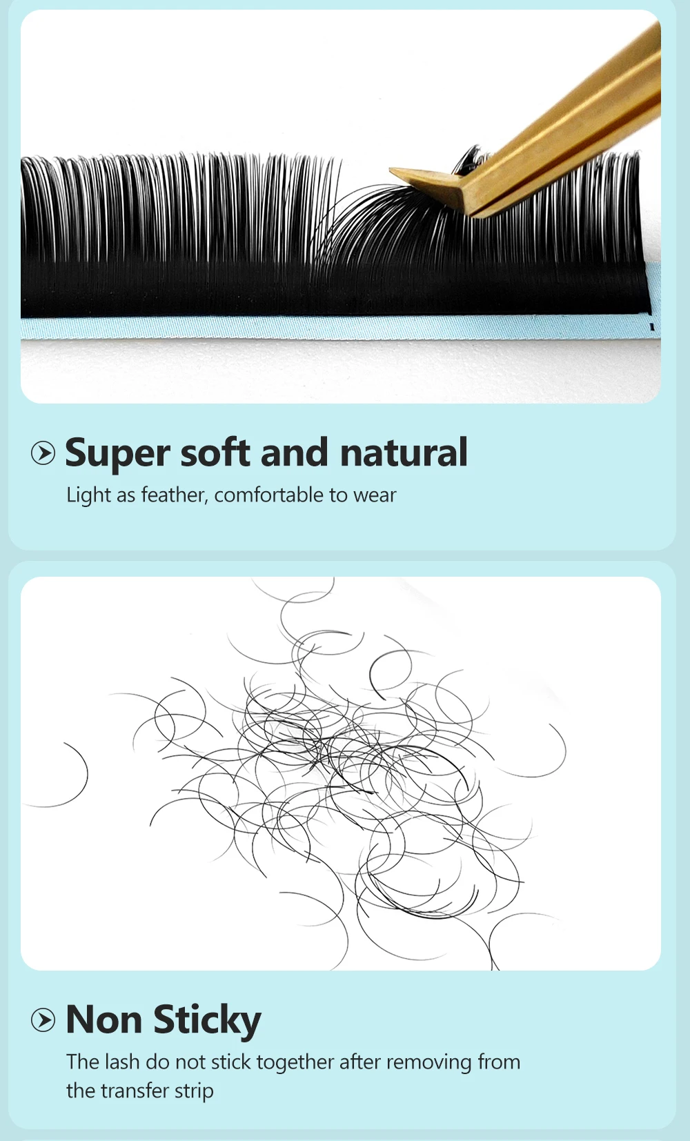 Description Picture 6 of itemAbonnie Cashmere Lashes Classic Individual Eyelash Extenisons Fluffy Volume Matte Black Cils