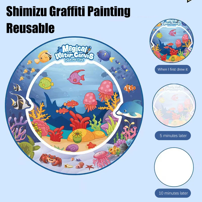 재사용 가능한 대형 워터 낙서 매트, 매직 워터 드로잉 매트, 컬러링 낙서 매트, 수채화 페인팅 보드, 교육용 장난감, 어린이