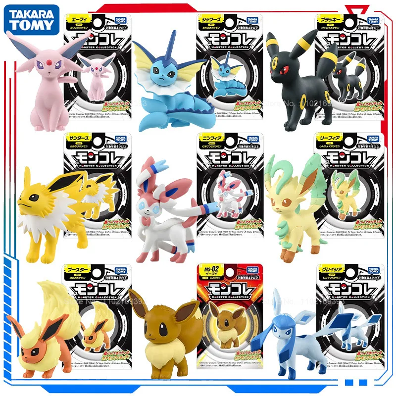 

Genuine TOMY/Domeika Pokémon Fire Eevee Water Ebu Ice Ebu Leaf Ebu Figure Model Factory Direct Sales