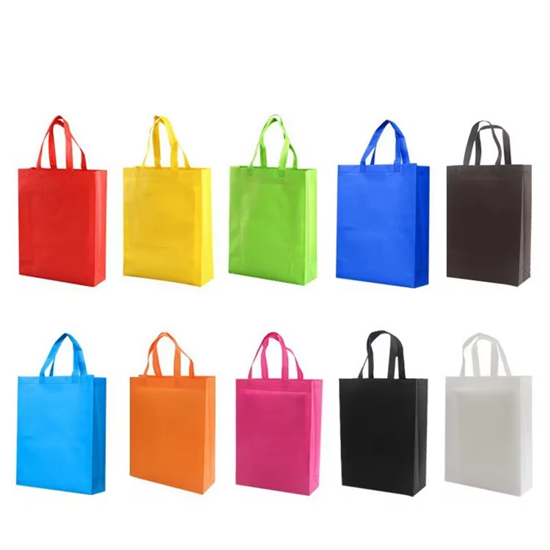 10PCS Thickened Nonwoven Tote Bags Wholesale Customized LOGO ECO-friendly Clothes Shoes Packaging Bags Gift Bags Shopping Bags 6