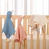 Baby Security Blanket Soft Cotton Muslin Comforter for Newborn Infant Sleeping Snuggle Toy Stuffed Animal Soothe Appease Towel 4
