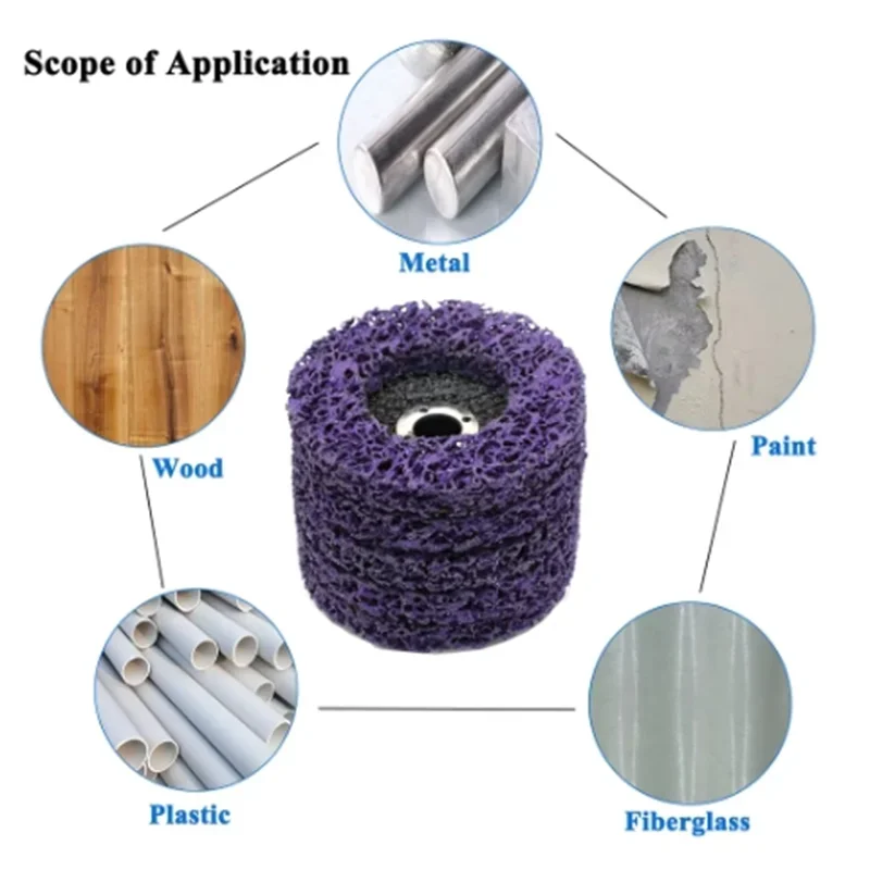 Abrasive Wheel 100/115/125mm Coral Disc Poly Strip Disc Paint Rust Removal Cleaning for Angle Grinder