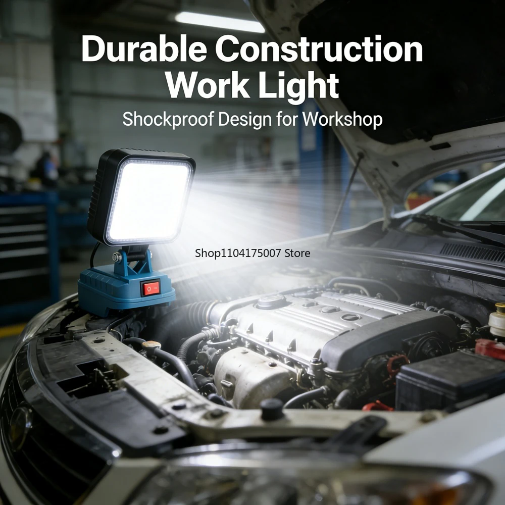 Makita 14.4V-18V 리튬 이온 배터리 랜턴 야외 손전등 4 인치 무선 LED 작업 조명 캠핑 램프 비상 조명