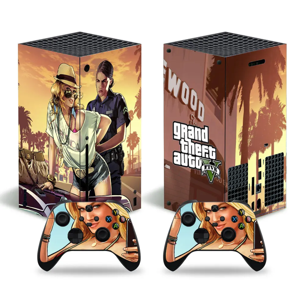 Cover Per Decalcomanie Adesiva In Pelle Stile Gta Per Console Xbox Series X E 2 Controller Xbox Series X Skin Sticker Viny