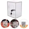 Acrylic Tip Lock Clear Window Mailbox for Fundraising Public Letter Box Letter Post Container Light Grey Travel Storage 6