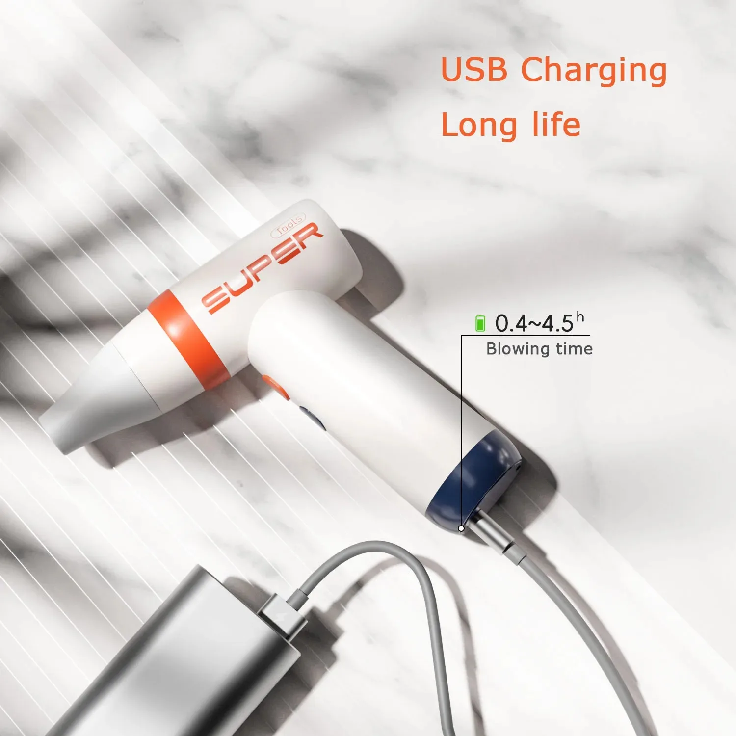 Portable Wireless Power Fan Mini Hair Dryer USB Charging Portable Hair Dryer Household Appliance Dusting Outdoor Inflatable