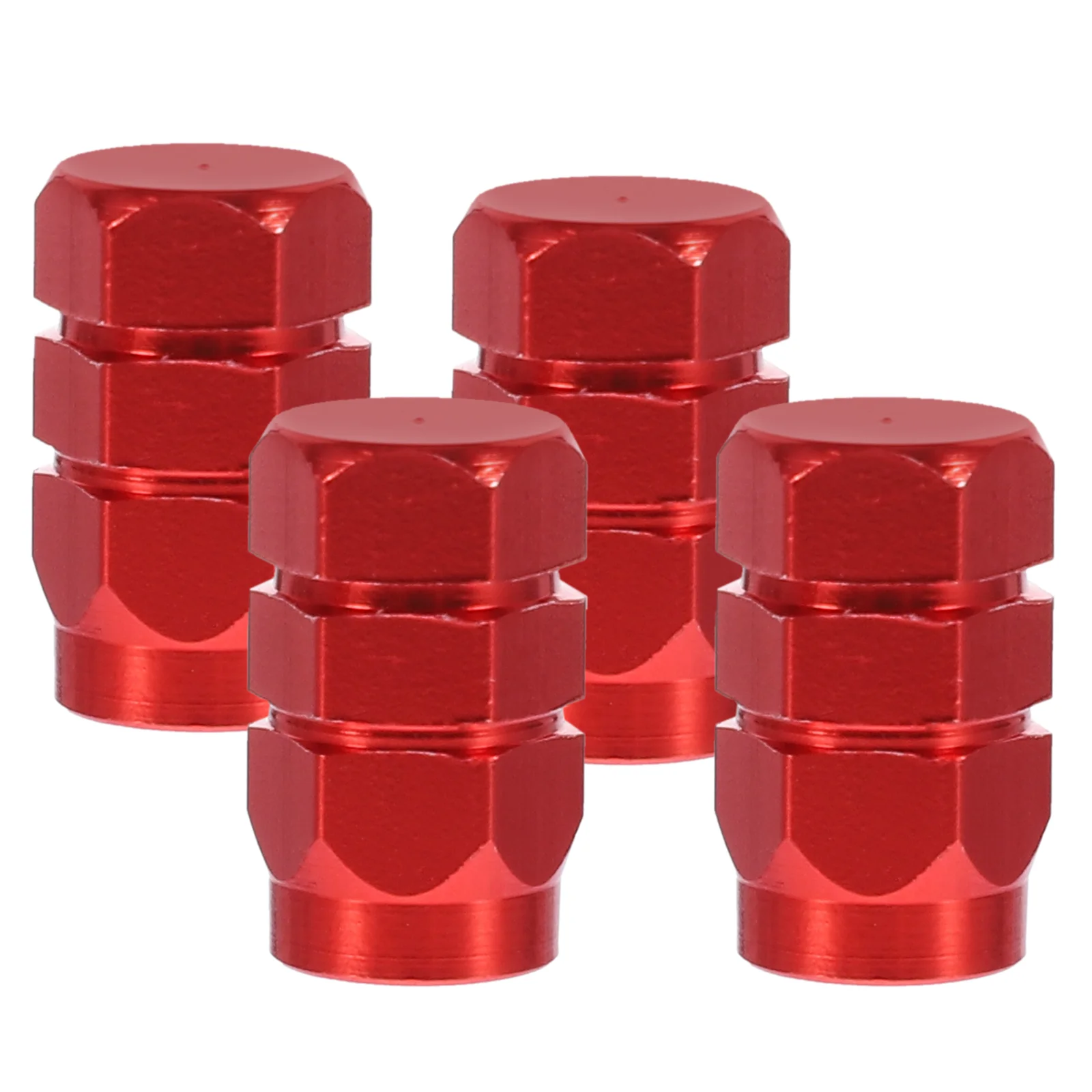 

4pcs/pack Aluminum Valve Cap Car Wheel Tyre Caps Auto Car Tire Valve Stem Caps Round Style Air Covers ( Blue / Red )