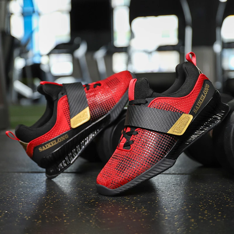

New Luxury Brand Weight Lifting Training Shoe Men Top Quality Squat Shoes for Man Black Red Gym Shoes Mens Designer Sport Shoe