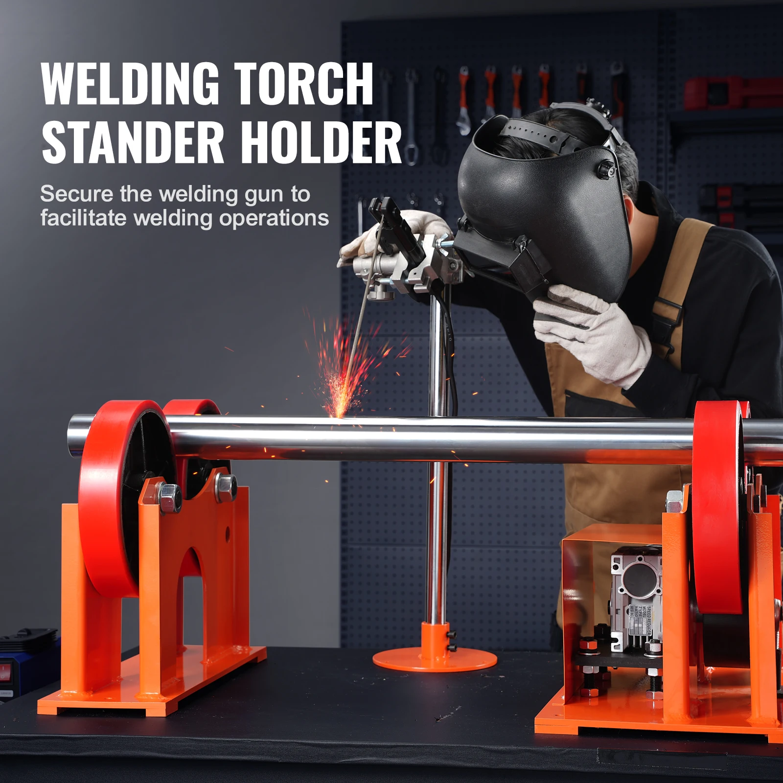 VEVOR Welding Positioner Turning Rolls Linkage Roller 1000KG Loading Welding Turning Rotary Torch Stand for Welding Equipment 6