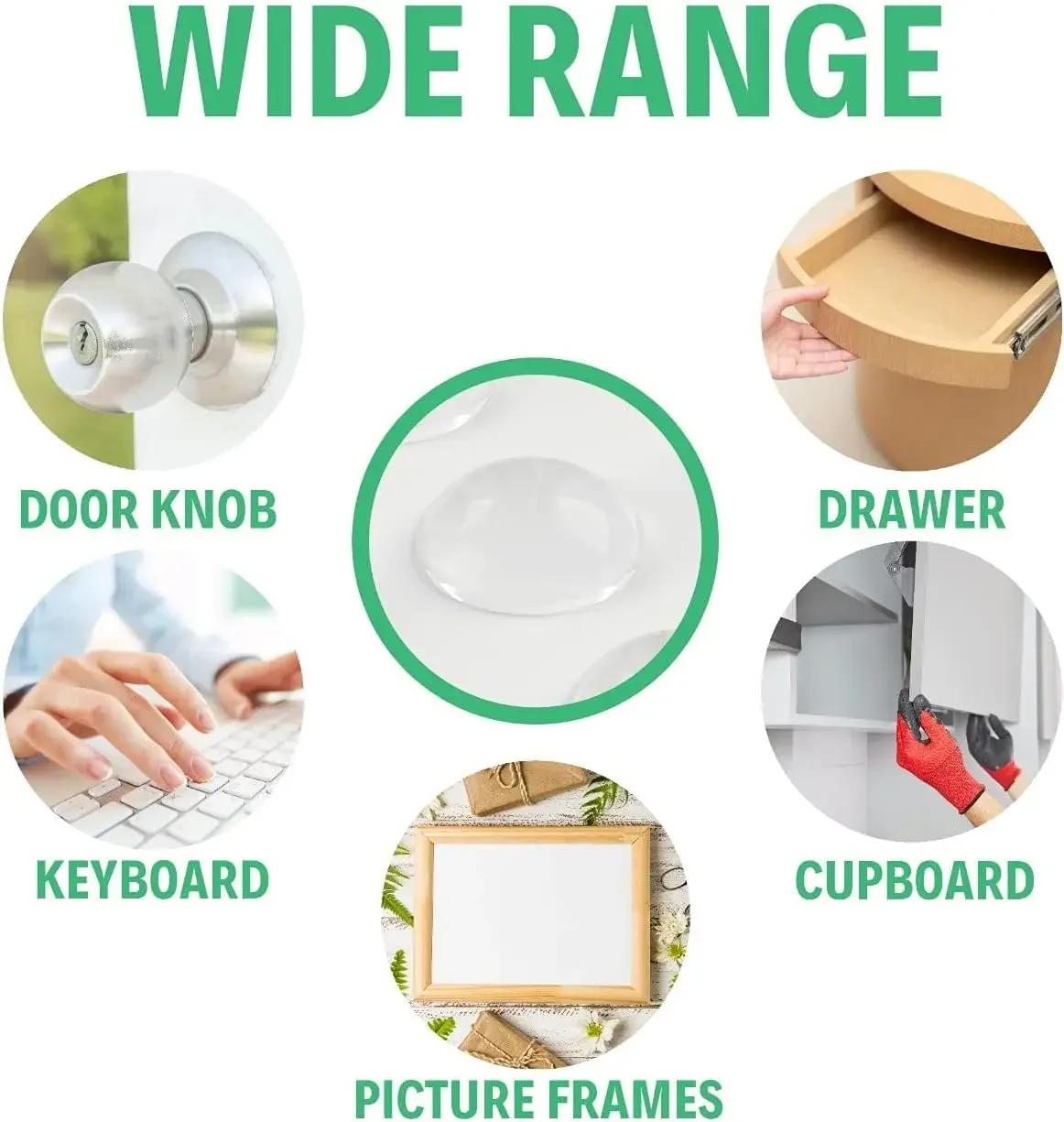 Mini Transparent Door Stopper Self adhesive Cabinet Bumpers Buffer Cushion Silicone Wall Protector Refrigerator Anti-crash Pads silicone furniture pads silicone door stoppers rubber door stoppers