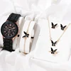 2/6pcs Luxury Watch Set Women Ring Necklace Earrings Rhinestone Fashion Wristwatch Female Casual Ladies Watches Bracelet(No Box) 2