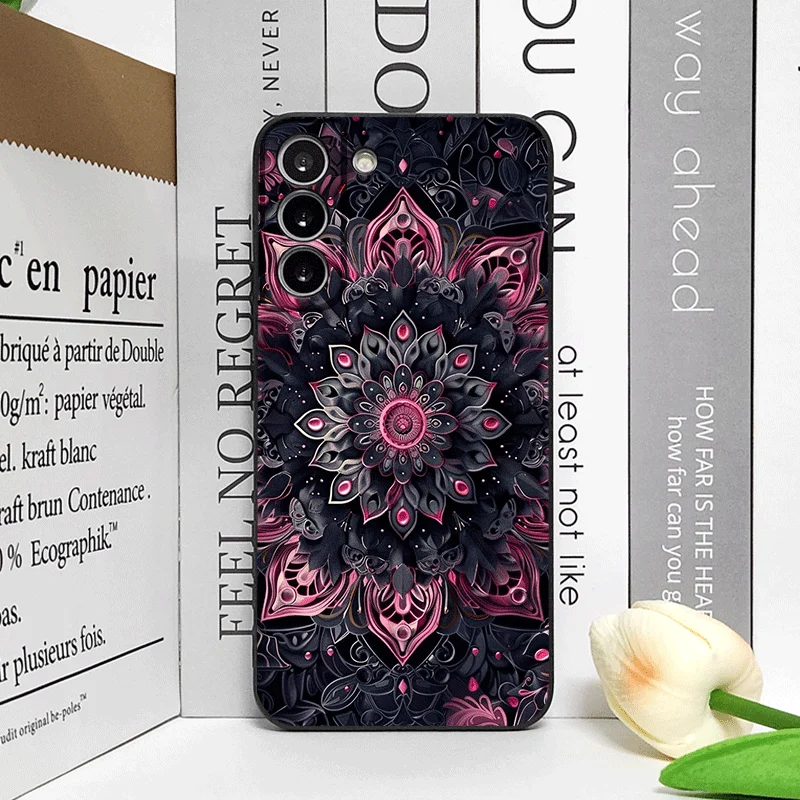 Vintage Mandala Lotus Flower Pattern Trendy Soft Phone Case