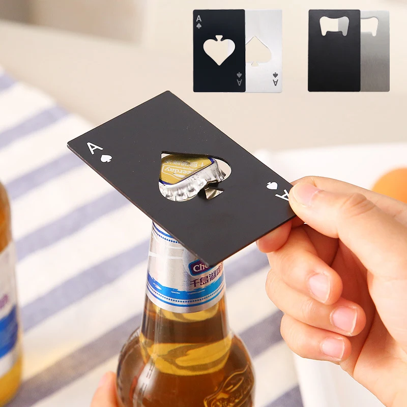 

Poker Card Shaped Bottle Opener Stainless Steel Creative Spades A Card Beer Bottle Opener Can Opener Bottle Picker