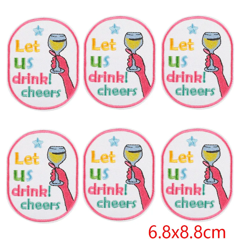 Description Picture 6 of item10PCS Wholesale Letters Patch Iron On Patches For Clothing Applique DIY Cartoon Words Embroidered Patches On Clothes Hat Badges