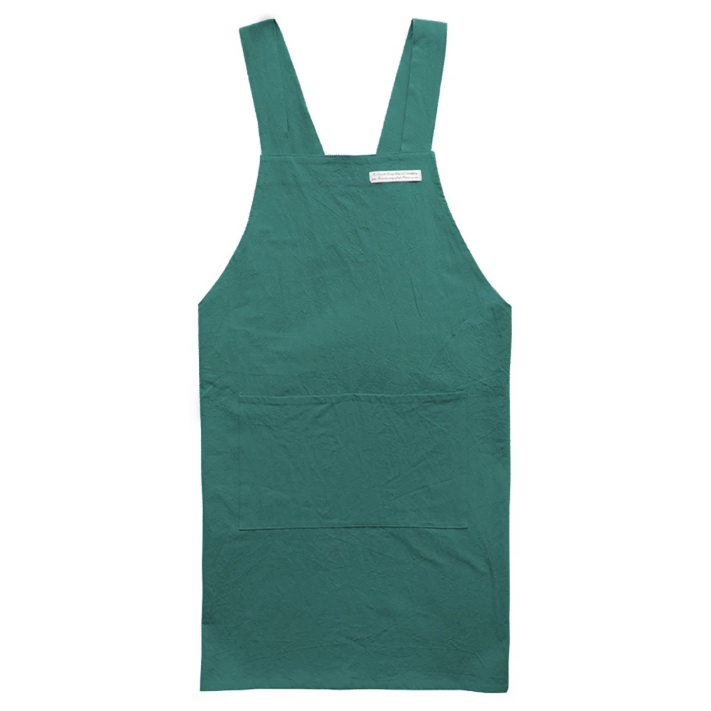 Tablier Japonais Pour Femmes - Tablier Noir Doux Et Confortable Avec Poches Spacieuses Et Bretelles Élargies, Idéal Cuisine, Jardinage, Peinture Et Nettoyage