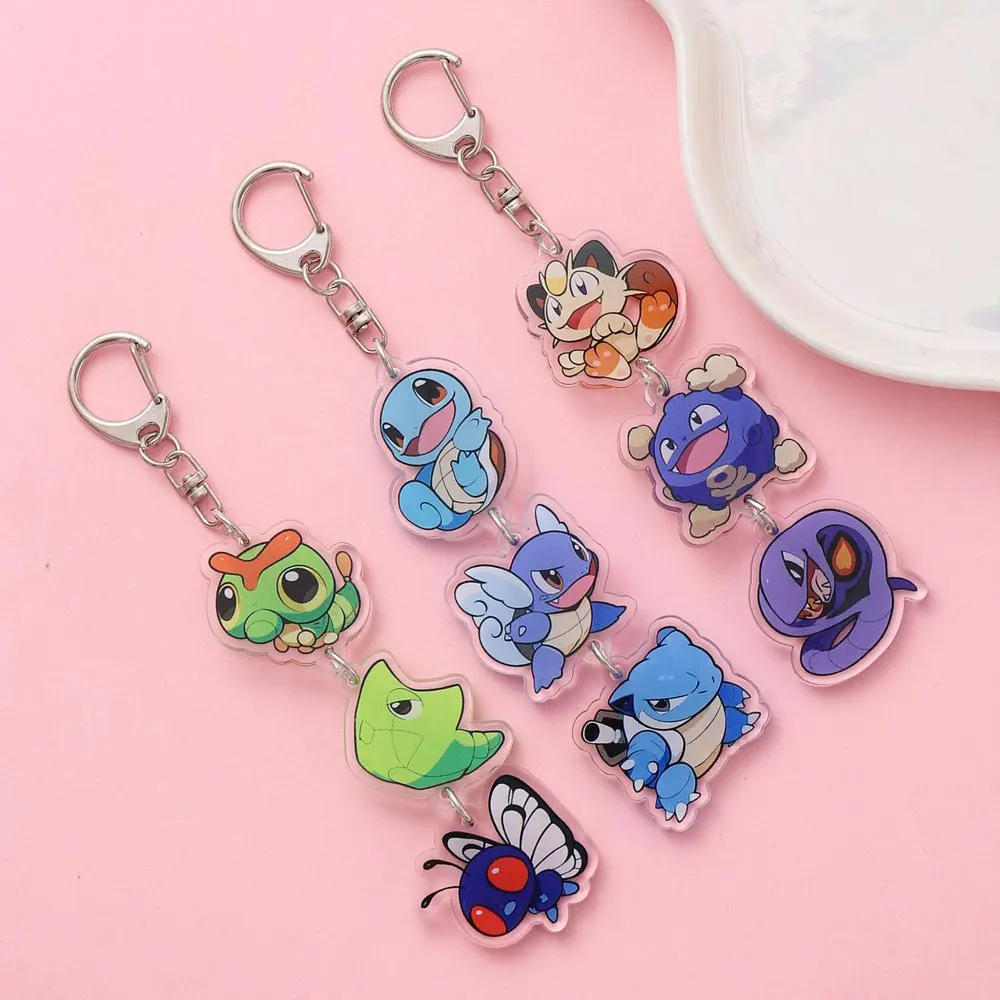 Anime Keychain Acrylic Cartoon Car Bag Pendant Gift Keyring