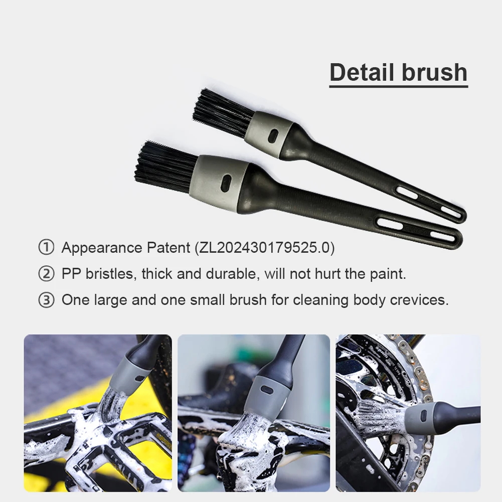 8-teiliges Premium-Fahrradreinigungsset, umfassendes Bürstenset für Mountainbikes, Rennräder, Citybikes, BMX und Falträder – Detail 11