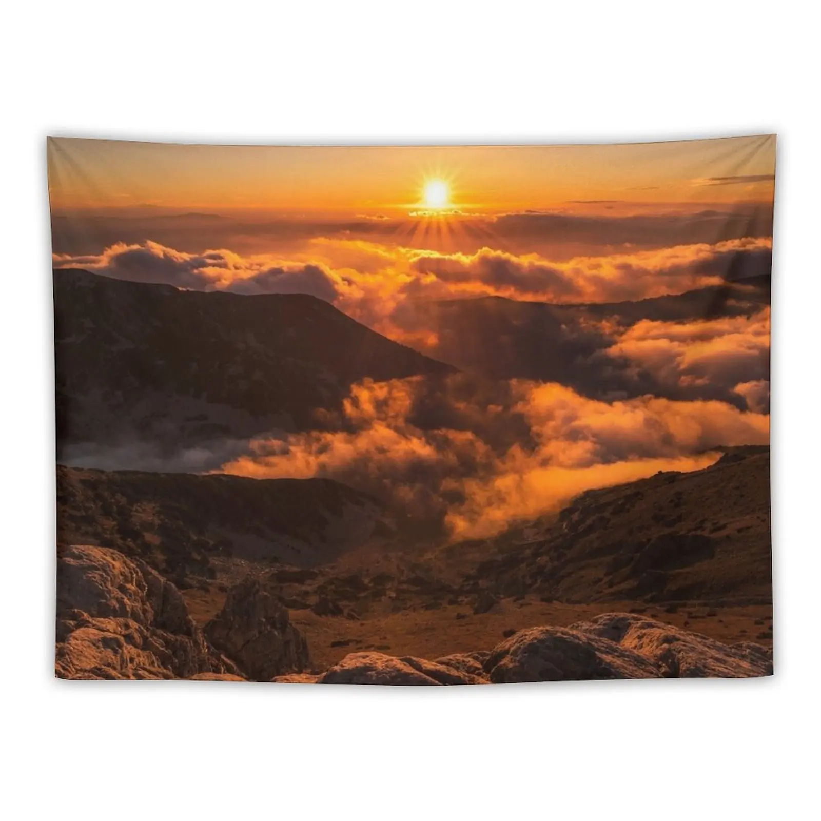 

Colorful mountain sunset, nature art Tapestry Room Decorating Tapestries Room Decoration