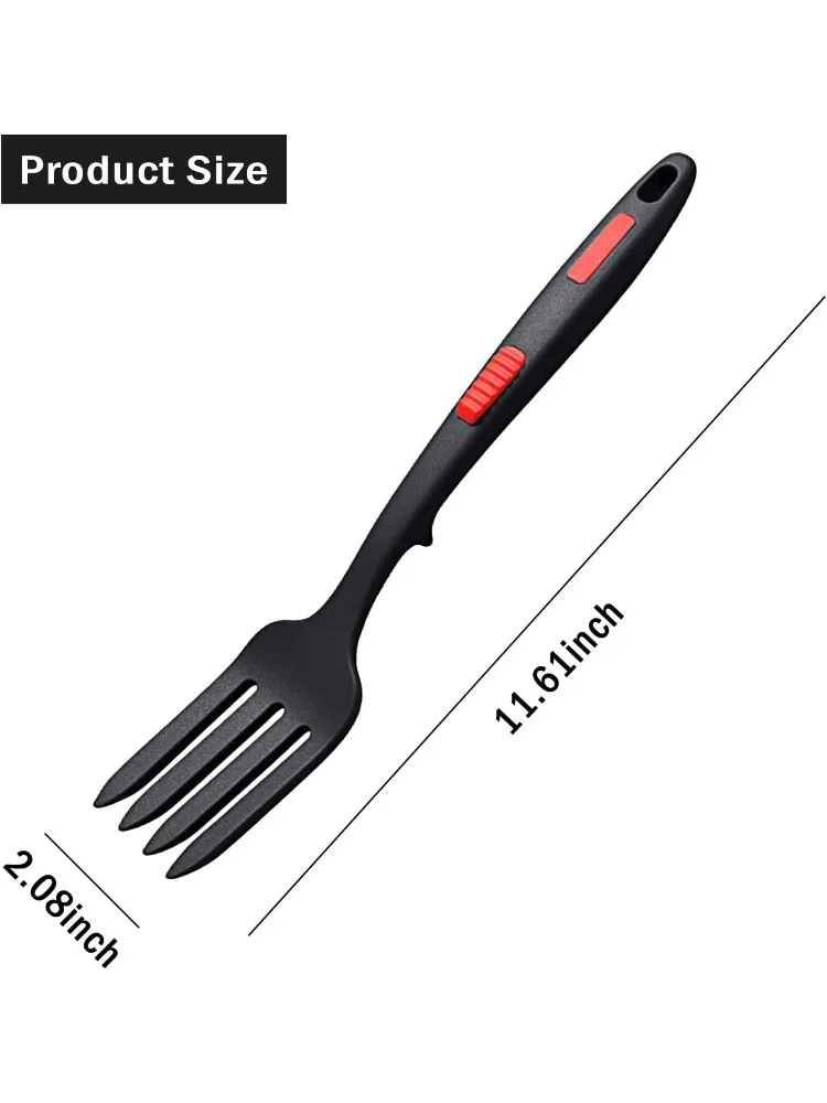 Silicone Flexible Forks Multifunctional Silicone Cooking Fork Heat-Resistant Cooking Tools Silicone Flexible Fork Noodle Fork
