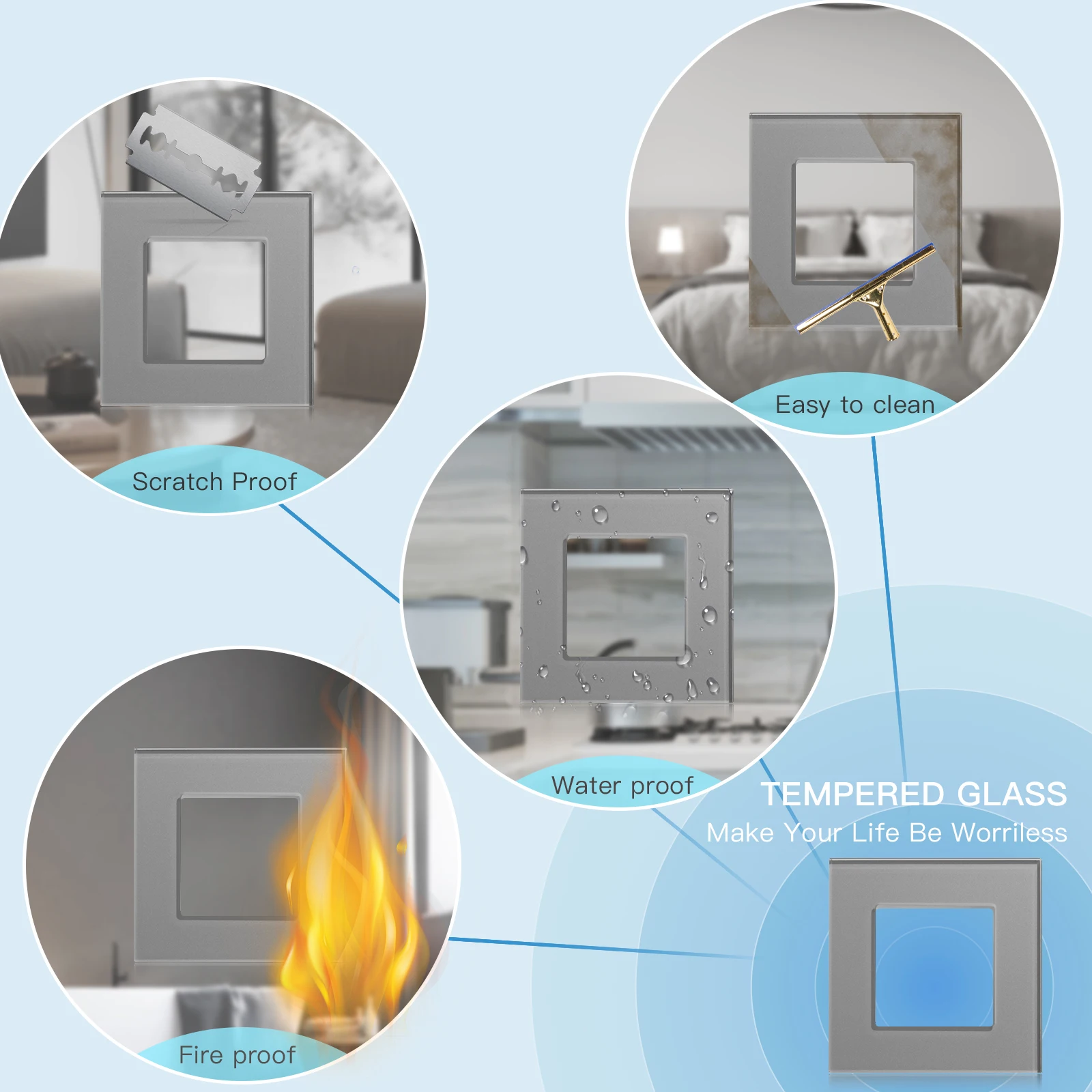 eletricas painel de vidro casa quarto escritorio 16a 220v 04