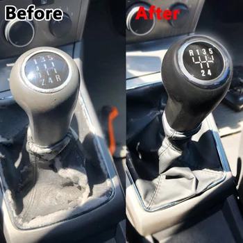 6 Speed Car Gear Shift Knob Lever Pen Stick Gaitor Boot Cover For Opel Vauxhall Astra H 2005 2006 2007 2008 2009 auto gear