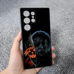 Enhanced Halloween Horror Shockproof Phone Case - Soft Protective Cover with Michael Myers Design - Samsung A54 (Black1)
